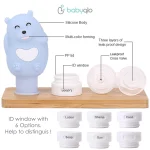 Babyqlo Travel Silicone Bottle Bear + Pill Case And Pouch / Wadah Shampo Sabun Silikon - Image 2