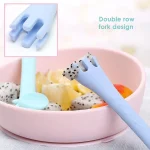 Babyqlo Giraffe Training Baby Spoon / Sendok Makan Anak Bayi Balita MPASI BQ SP8004