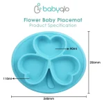 Babyqlo Baby Placemat / Mangkok Makan Anak Pisah Silikon Tahan Panas BQ PL8005 - Image 2