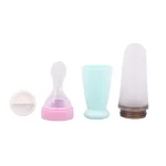 Babyqlo Silicone Spoon Feeder / Botol Sendok Makan Bayi 2 in 1 Portable Mpasi 6 Bulan BPA Free - Image 2