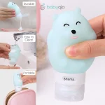 Babyqlo Travel Silicone Bottle Bear + Pill Case And Pouch / Wadah Shampo Sabun Silikon - Image 4