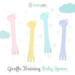 Babyqlo Giraffe Training Baby Spoon / Sendok Makan Anak Bayi Balita MPASI BQ SP8004 - Image 5