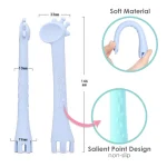 Babyqlo Giraffe Training Baby Spoon / Sendok Makan Anak Bayi Balita MPASI BQ SP8004 - Image 4
