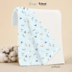 Babyqlo Louie Tencel Double Layer Blanket 100x100 cm – Selimut Bayi Premium Adem Lembut Newborn Hypoallergenic - Image 2