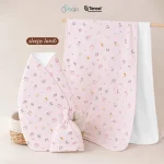 Paket Hemat Bundling | Babyqlo Louie Tencel Double Layer Blanket - Swaddle & Hat - Image 4