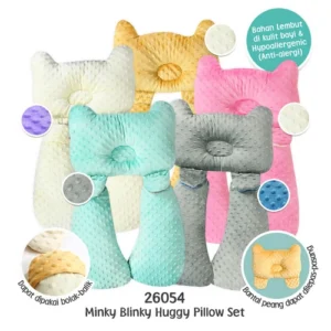 Kiddy Minky Blinky Huggy Pillow Set / Bantal Bayi