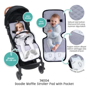Kiddy Doodle Waffle Stroller Pad With Pocket/Alas Stroller